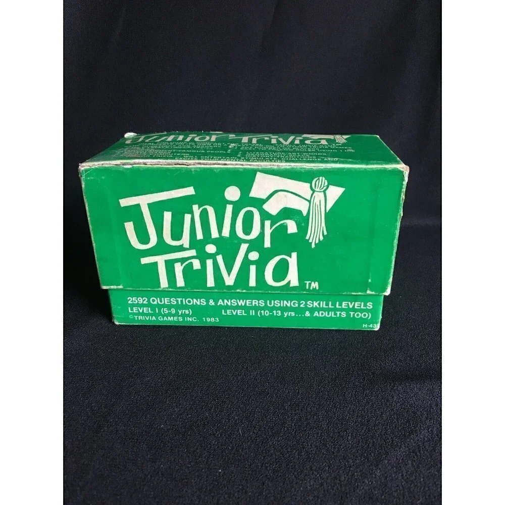Vintage Junior Trivia Card Game 1983 Ages 5-13 & Adults! Used Trivia Pursuit